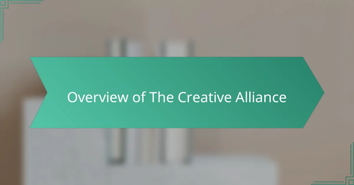 Overview of The Creative Alliance
