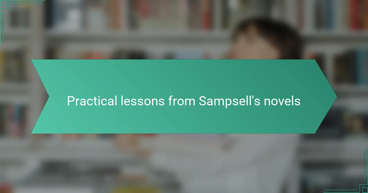 Practical lessons from Sampsell's novels